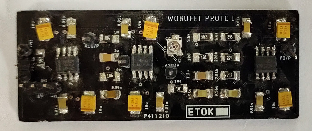 First version of the signal conditioning PCB